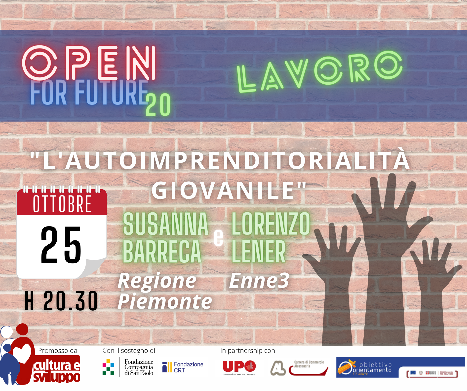 Domenica 25 ottobre appuntamento con “L’autoimprenditorialità giovanile”