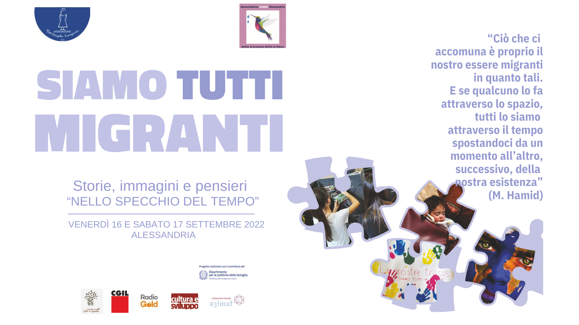 Siamo tutti migranti – 16/17 settembre 2022