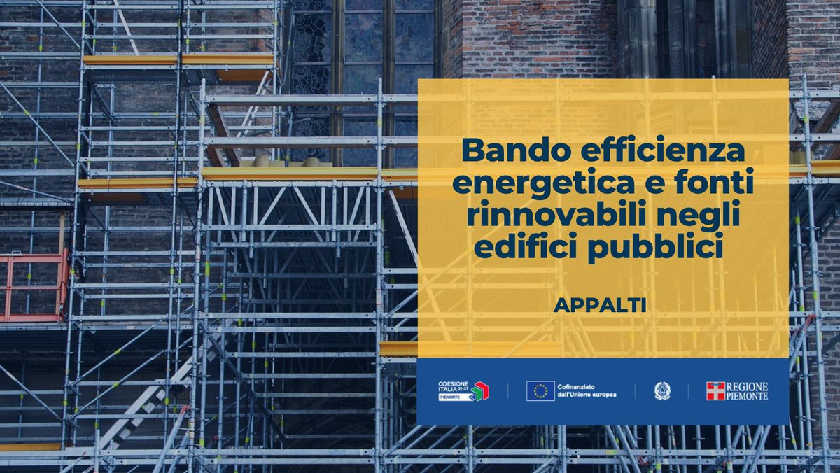 GRANDI BANDI e REGIONE PIEMONTE: efficienza energetica negli edifici pubblici