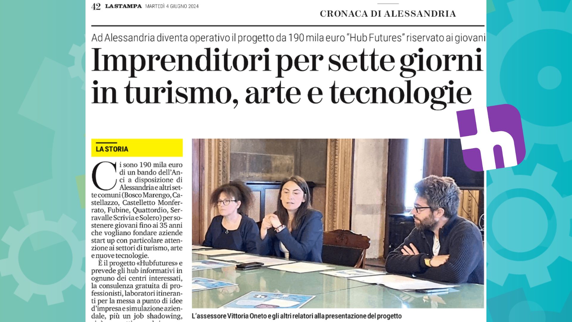 Il progetto "Hub futures: Comuni e Giovani al centro dell’innovazione" è guidato dal Comune di Alessandria in collaborazione con sette altri comuni e varie associazioni e cooperative. L'iniziativa, vincitrice di un bando ANCI, mira a favorire l'orientamento dei giovani verso la cultura d’impresa, con un finanziamento di 190.000 euro. Il progetto, che inizierà a giugno 2024, si concentra su settori come il turismo, l’arte e le nuove tecnologie per creare opportunità di reddito e occupazione. Saranno attivati Hub Informativi per offrire consulenza gratuita e specializzata e saranno organizzati incontri con esperti e laboratori per sviluppare idee imprenditoriali. Inoltre, i giovani avranno l'opportunità di partecipare a esperienze di job shadowing per osservare il lavoro di imprenditori senior e comprendere meglio i processi aziendali.