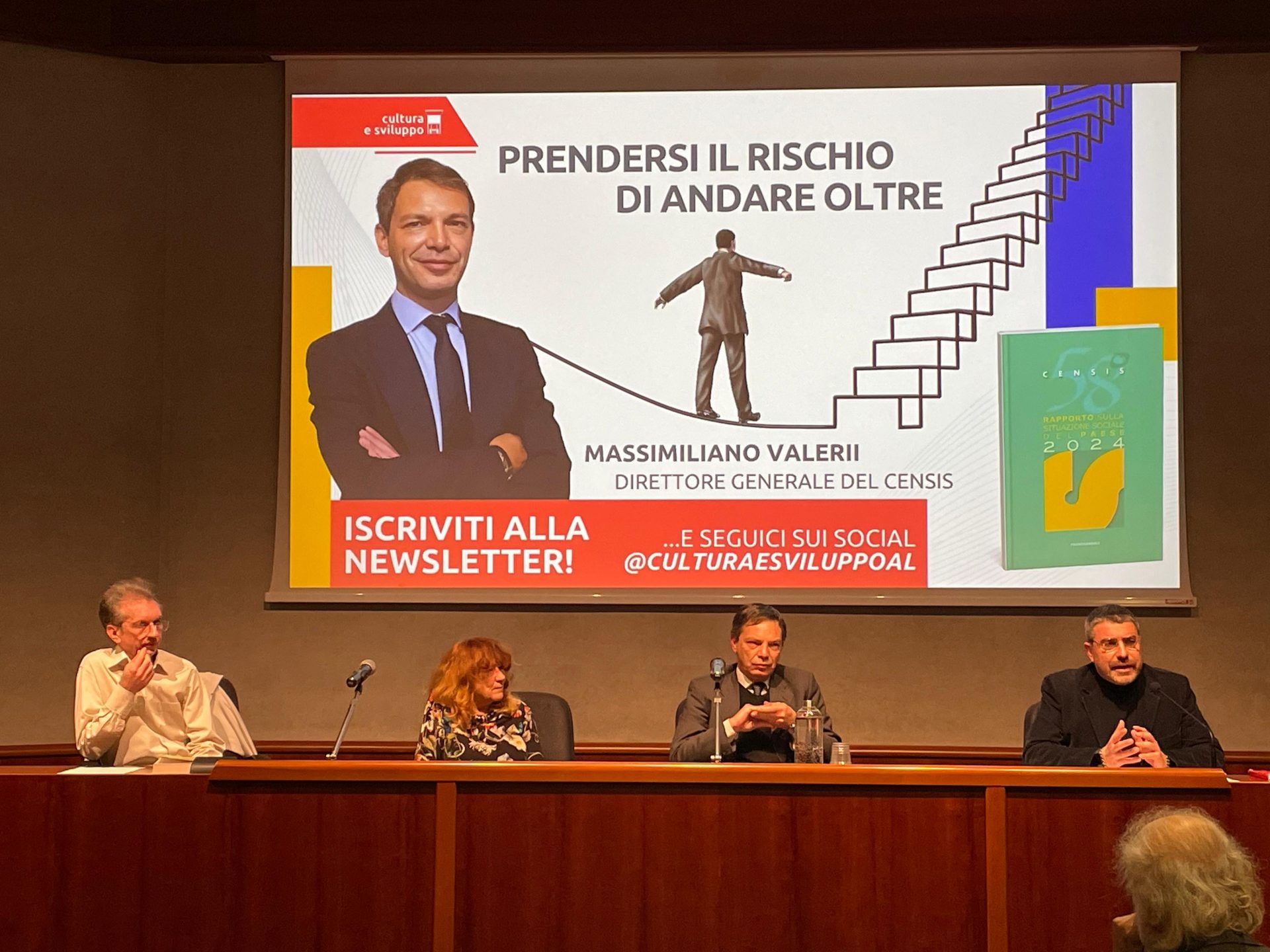 Presentazione dei dati raccolti nel Rapporto Censis 2024