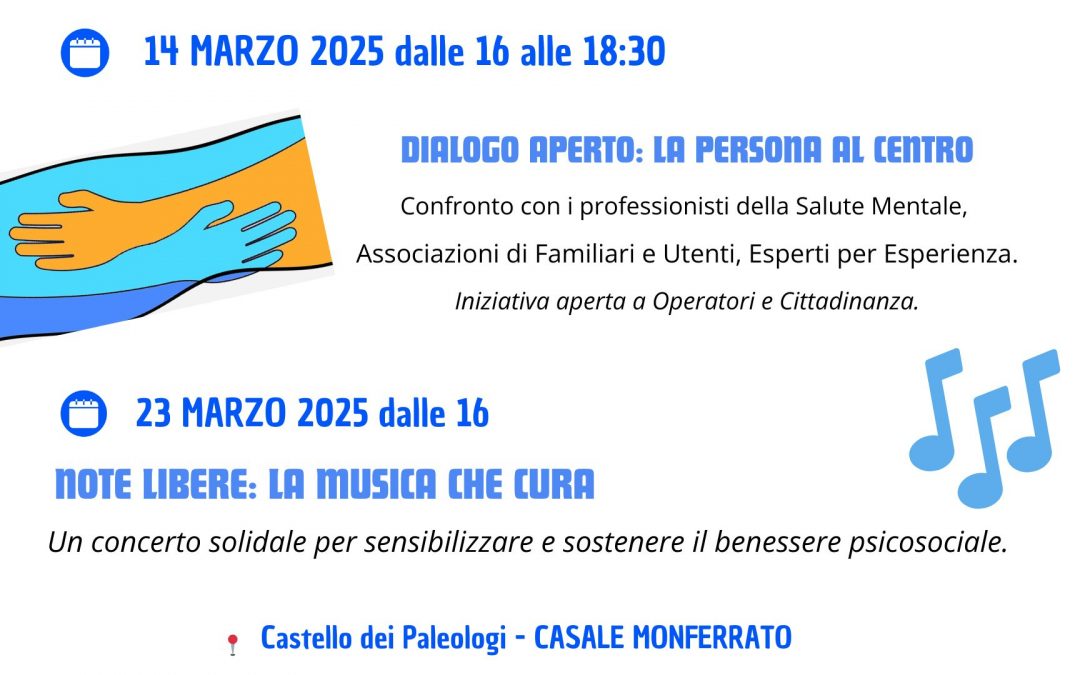 Due eventi a Casale Monferrato per promuovere inclusione e benessere