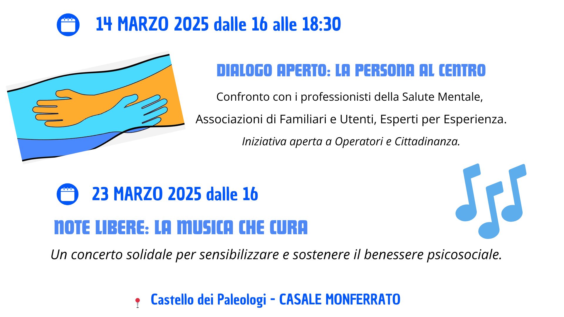 Due eventi a Casale Monferrato per promuovere inclusione e benessere