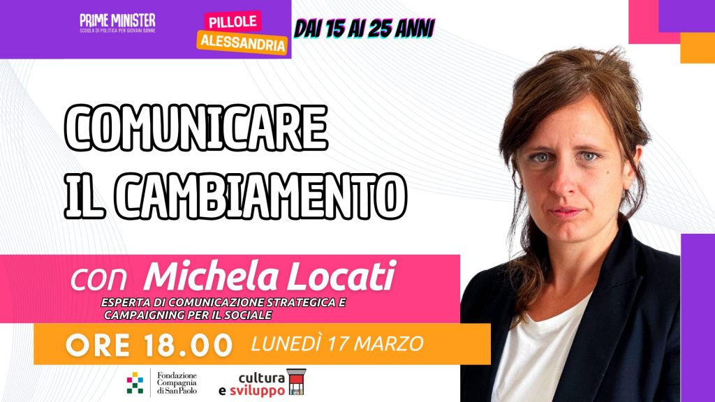 Michela Locati, esperta in comunicazione, ospite per Prime Minister Alessandria