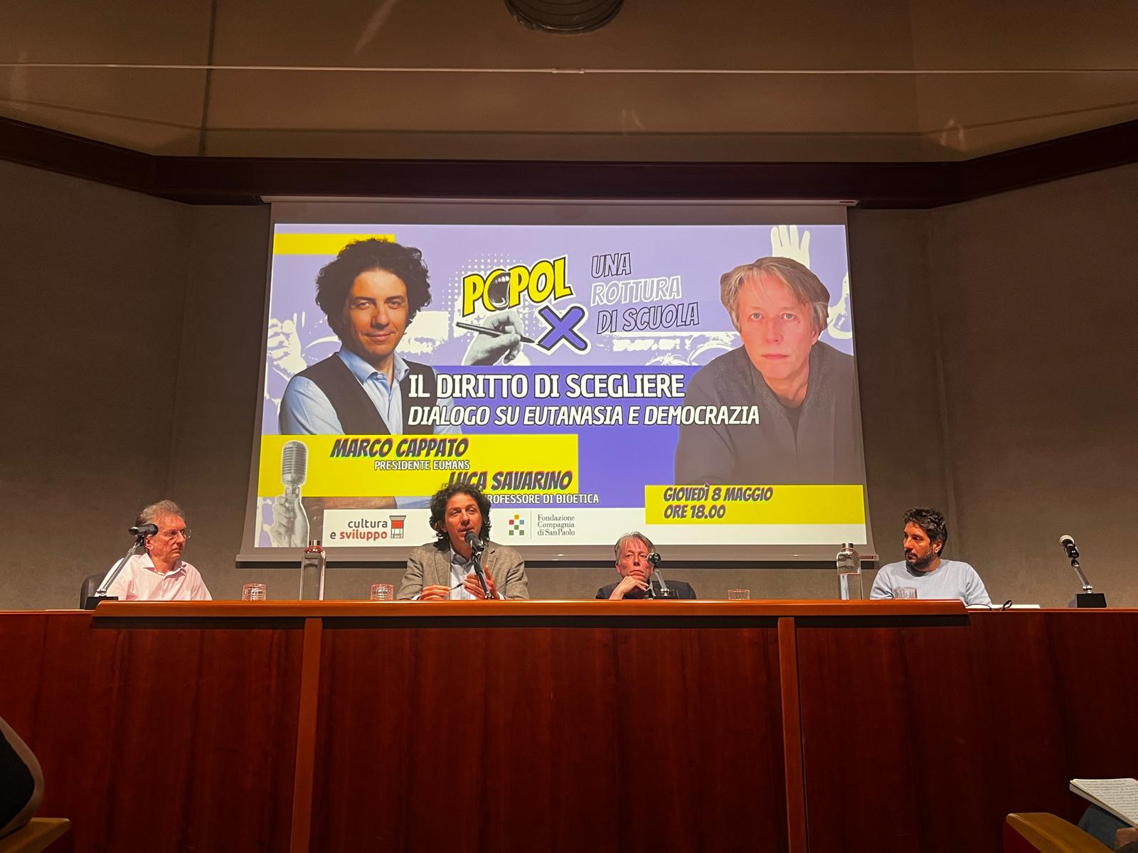 Luca Savarino e Marco Cappato in dialogo sul tema del fine vita