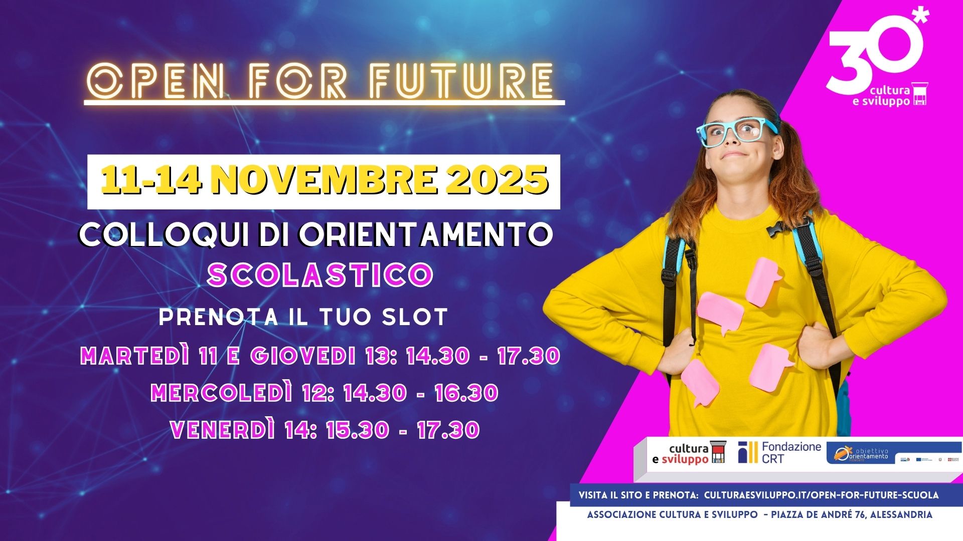 Colloqui individuali di orientamento. Open For Future