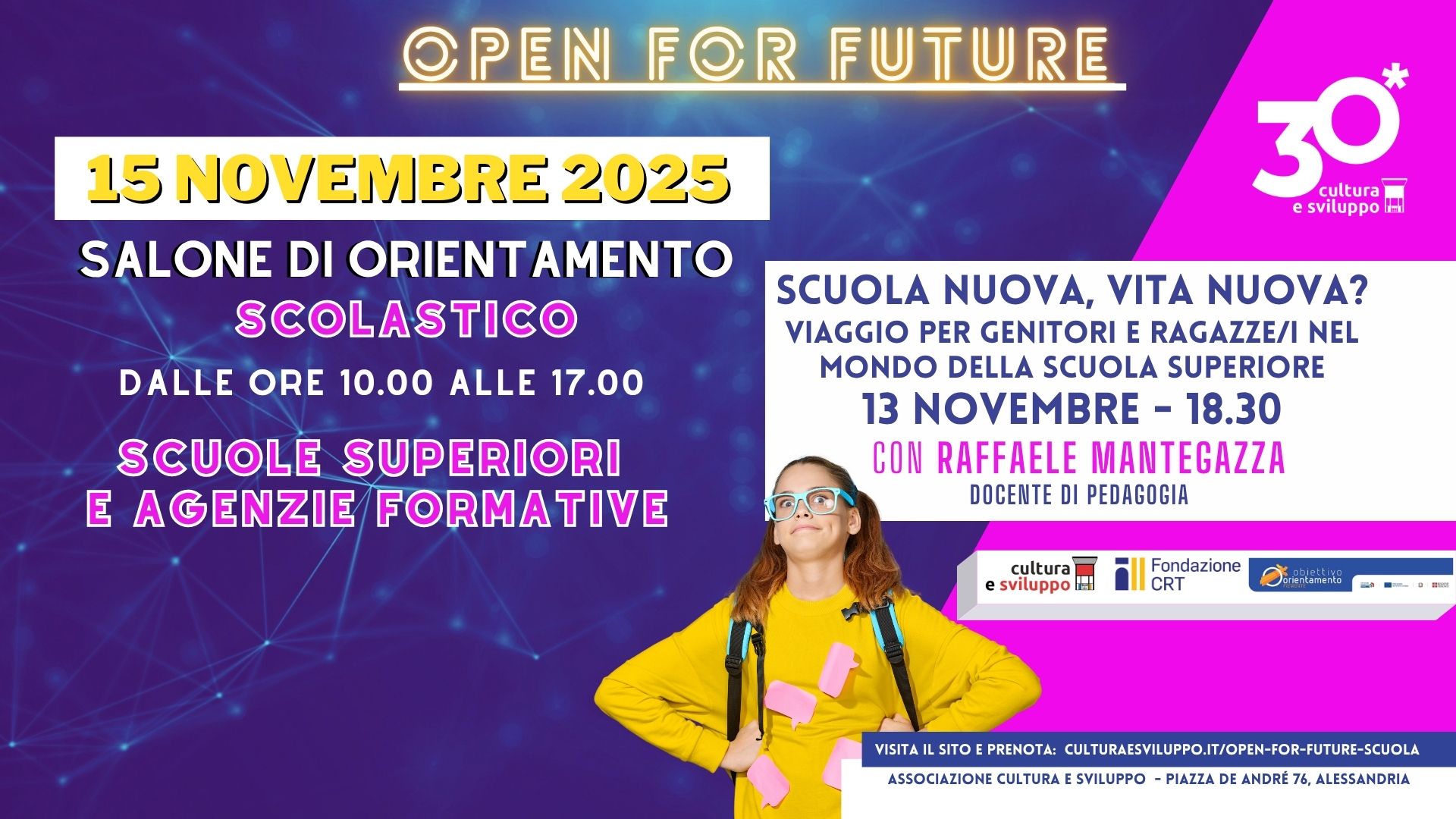 Open For Future 2025, salone dell'orientamento scolastico