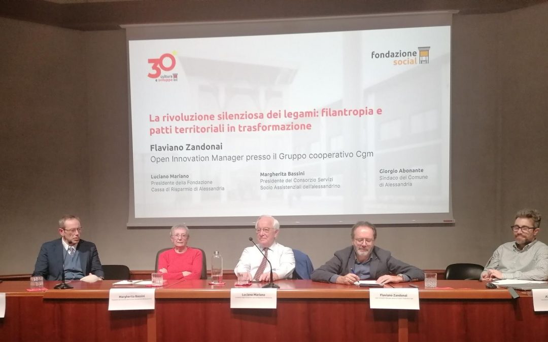 Un incontro che ha riunito numerosi operatori del Terzo Settore e della Pubblica Amministrazione per discutere di come ricostruire il legame sociale in un’epoca di forte instabilità, con la filantropia che agisce da “catalizzatore” per la trasformazione: l'incontro La rivoluzione silenziosa dei legami: filantropia e patti territoriali in trasformazione è stato co-organizzata dall'Associazione Cultura e Sviluppo, che celebra il suo trentennale, e dalla Fondazione SociAL.