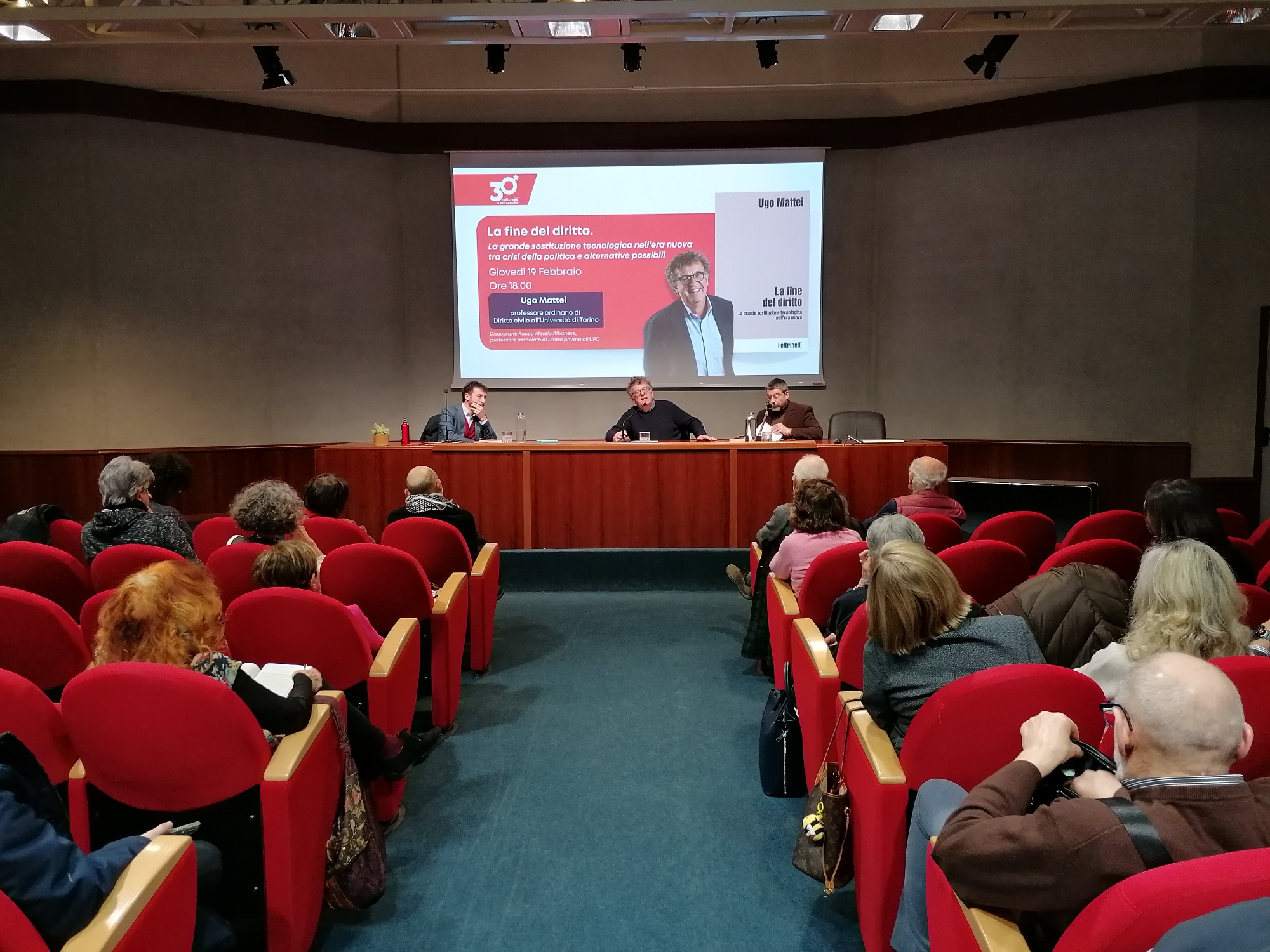 Serata con Ugo Mattei sulla Fine del Diritto
