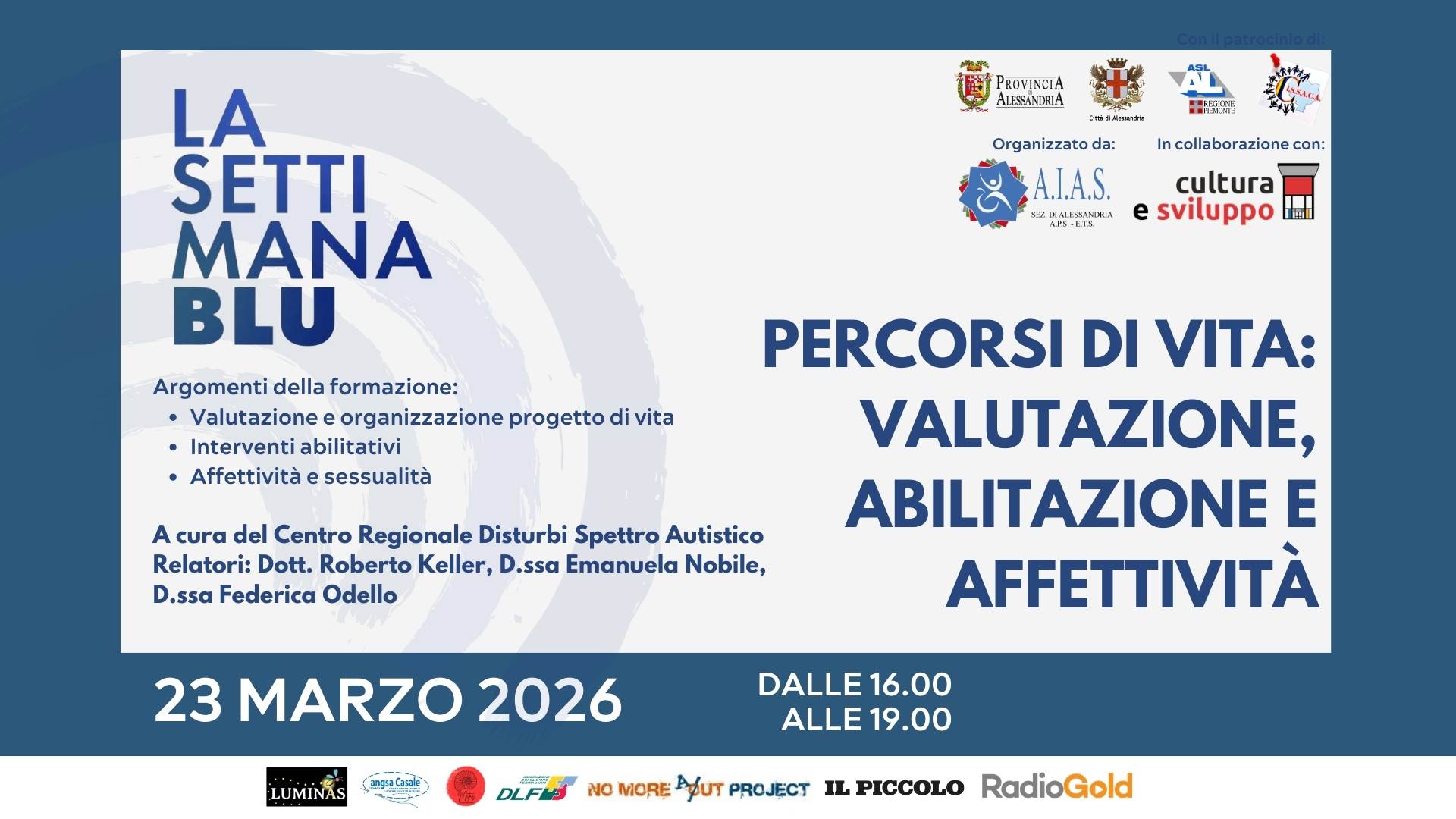Evento Percorsi di vita: valutazione, abilitazione e affettività