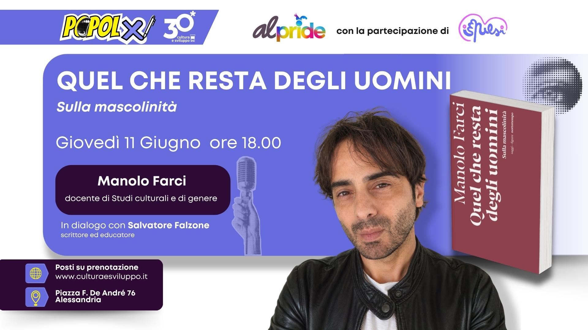 Manolo Farci, in dialogo con Salvatore Falzone, in occasione di AlPride
