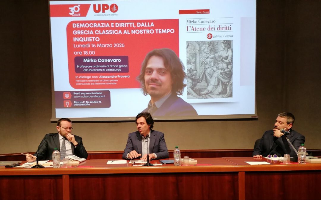 Mirko Canevaro parla di Diritti Umani e presenta il libro L'Atene dei diritti