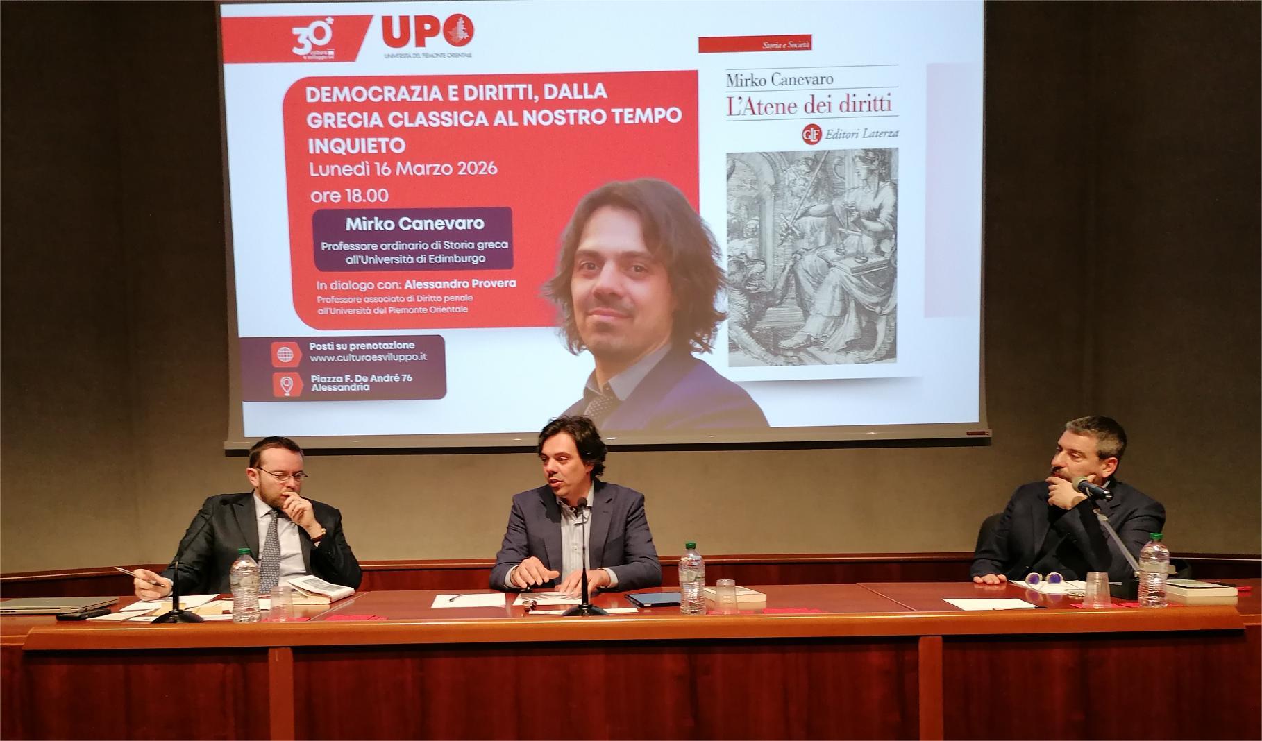Mirko Canevaro parla di Diritti Umani e presenta il libro L'Atene dei diritti
