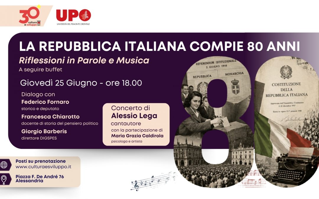 La Repubblica italiana compie 80 anni