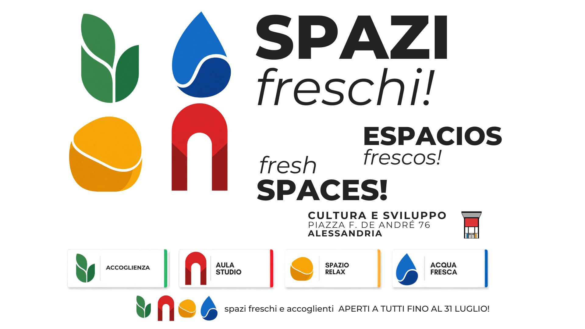 Spazi freschi al Alessandria per combattere le alte temperature