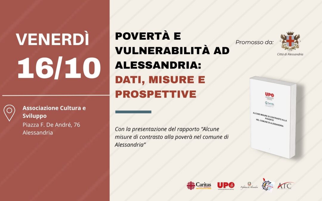 Povertà e vulnerabilità ad Alessandria: dati, misure, prospettive