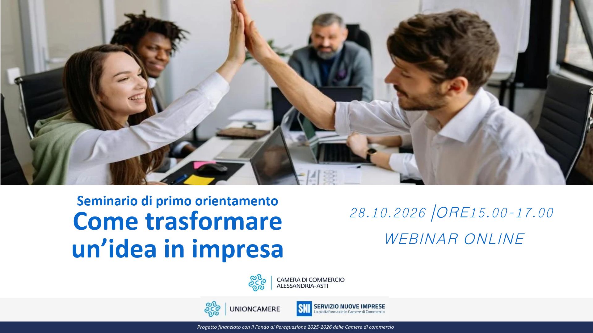 Come trasformare un’idea in impresa: un seminario online gratuito per aspiranti imprenditori